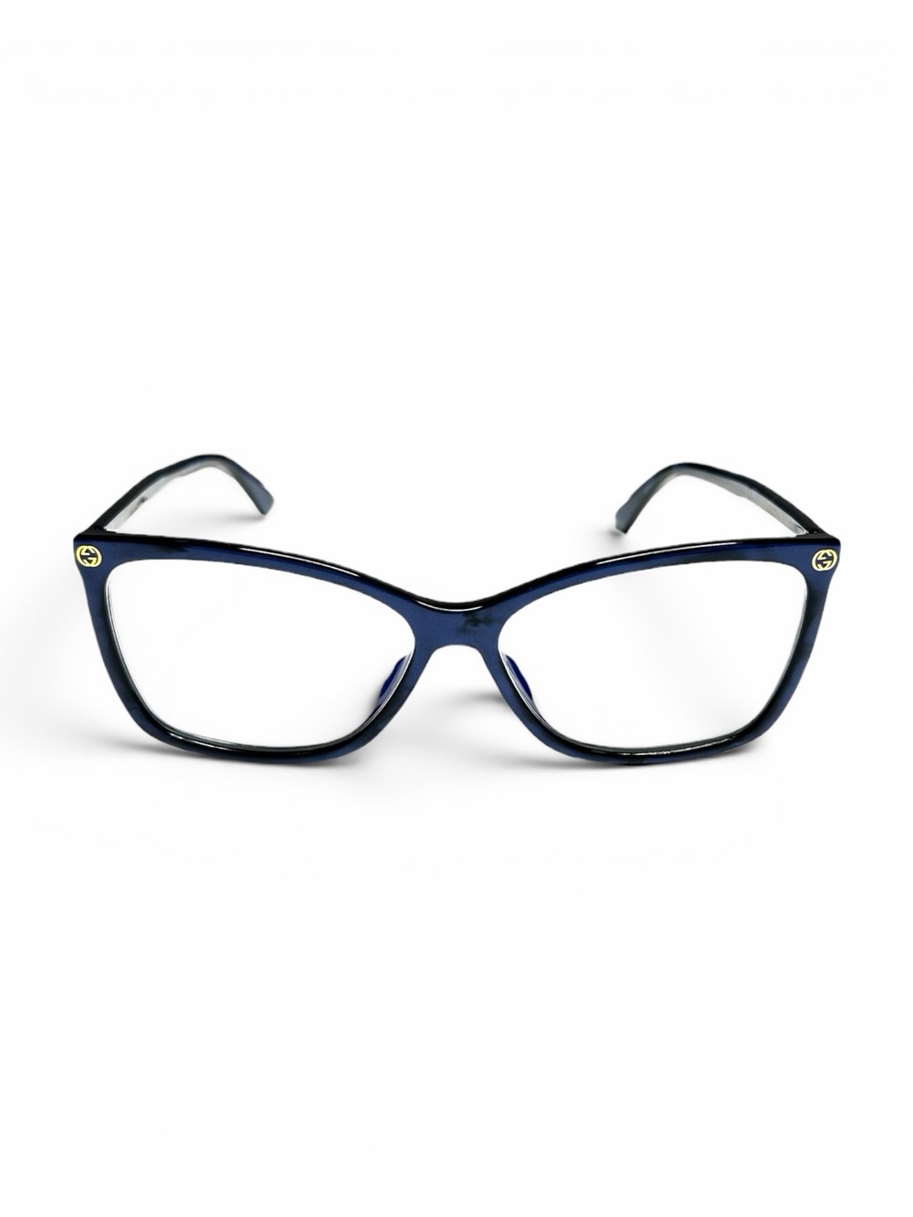 Gucci GG0025O Blue Tortoise Cat Eye Eyeglasses Frames Italy